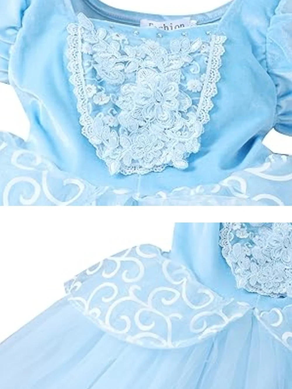 Cinderella-Inspired Light Blue Princess Costume Dress for Kids
